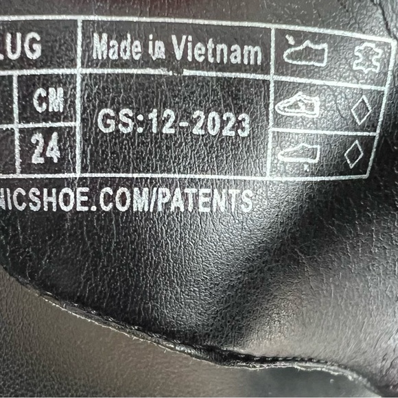 Vionic Black Leather Alondra Platform Lug Sandal Size 7.5 - Picture 6 of 12